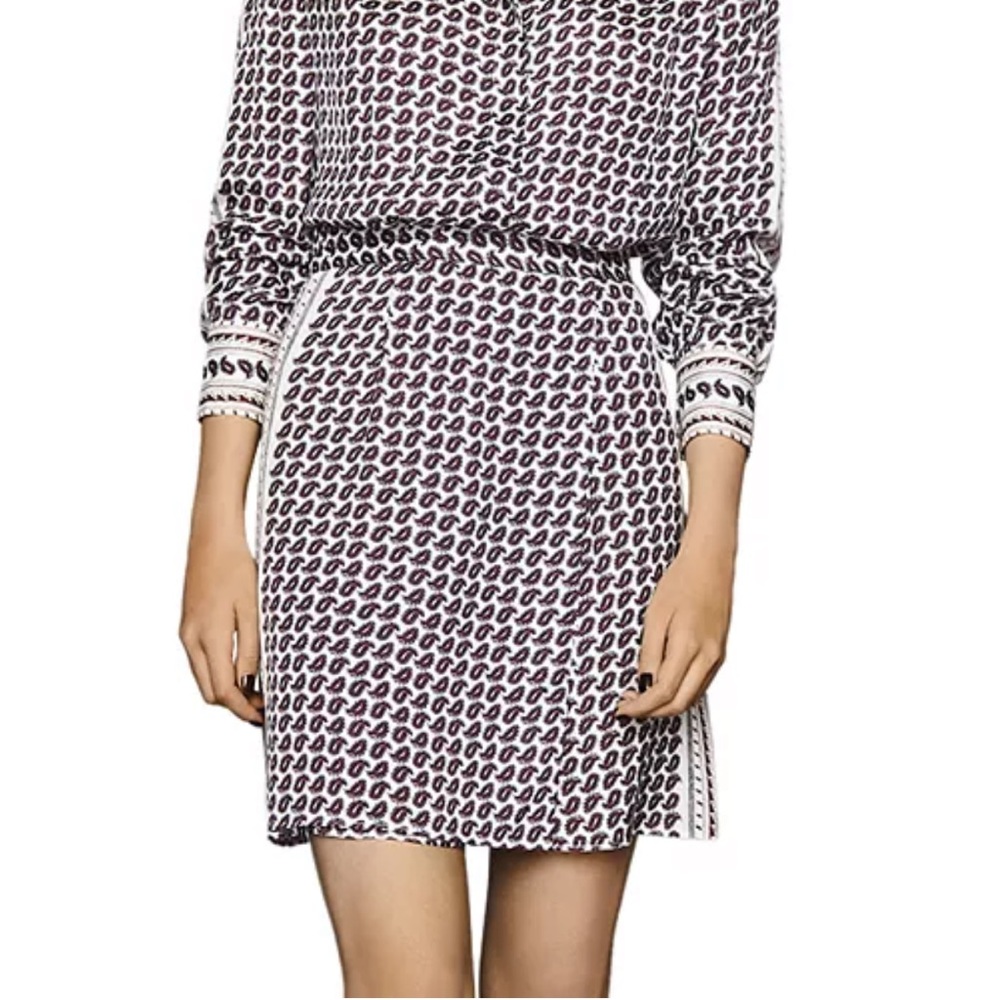 Patterned Long Sleeve Dress